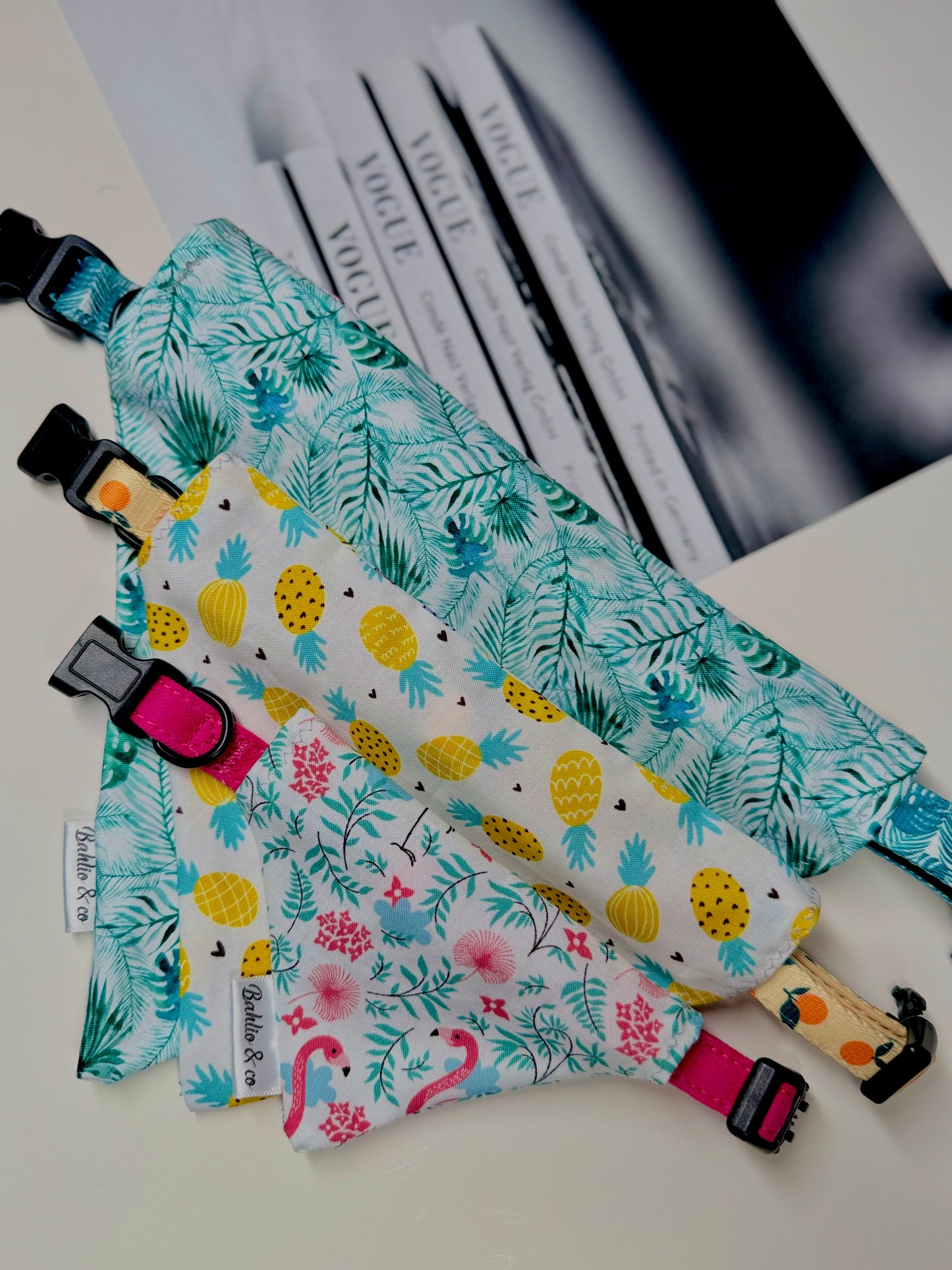 Foulard réversible flamingo Paradise