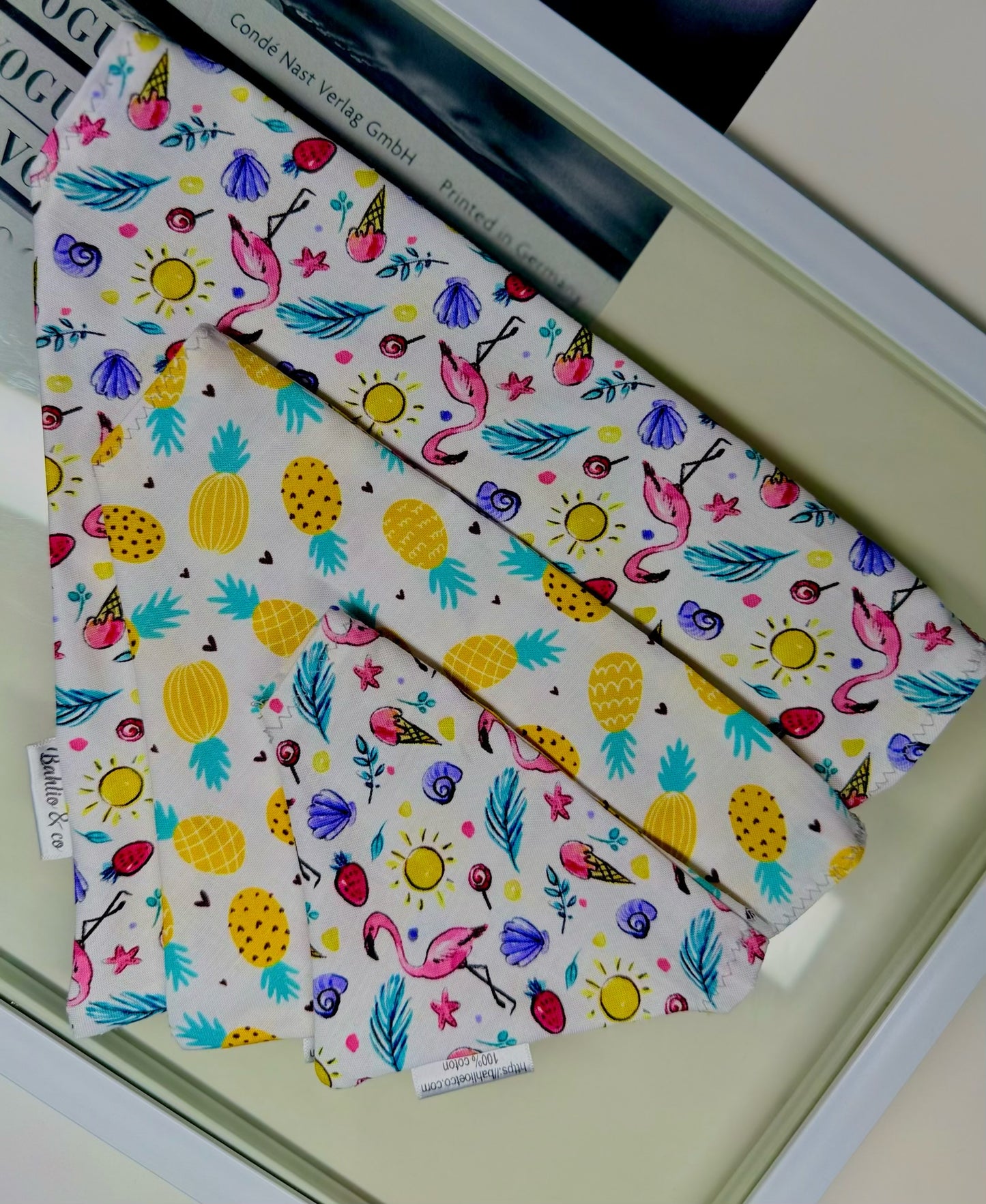 Foulard réversible flamingo Paradise