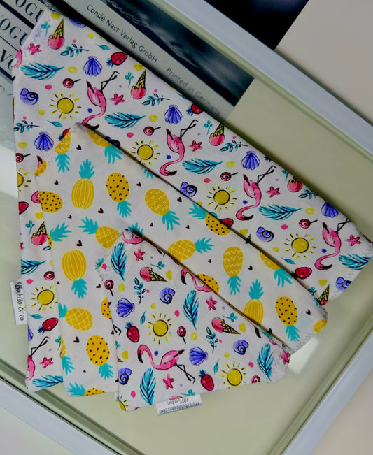 Foulard réversible flamingo Paradise